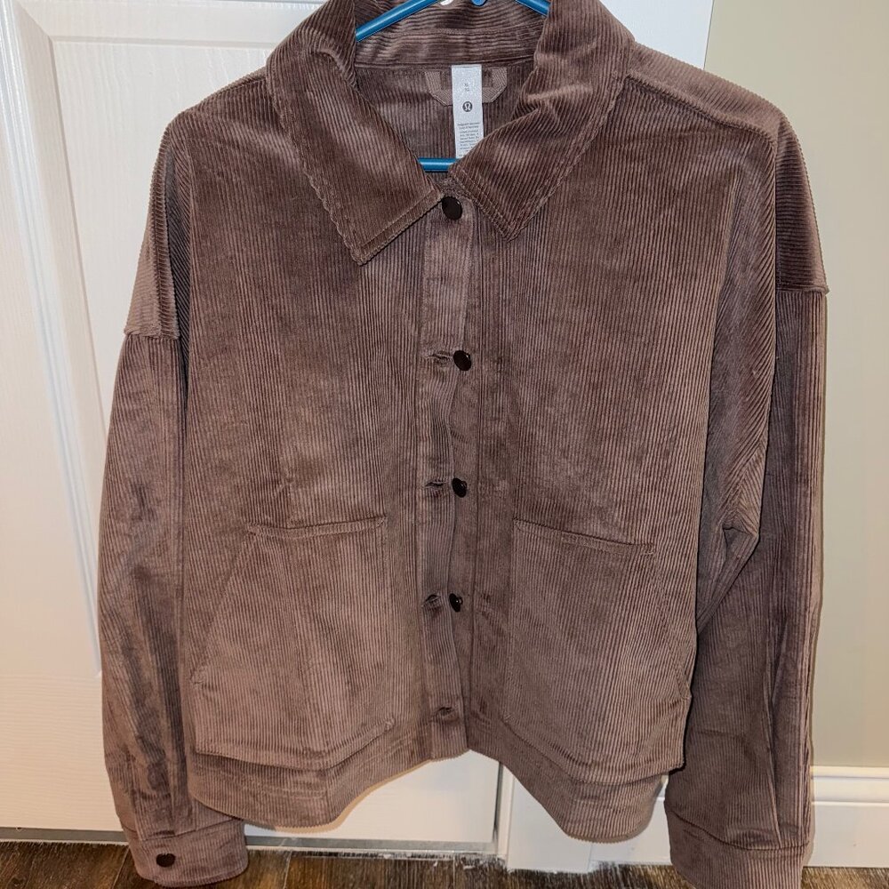 Lululemon Corduroy Shirt Jacket, XL, Taupetastic